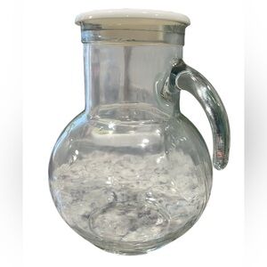 Clear Glass Pitcher with Handle